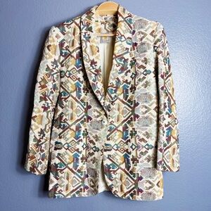 Ascente Sport Vintage Aztec Blazer Size S EUC